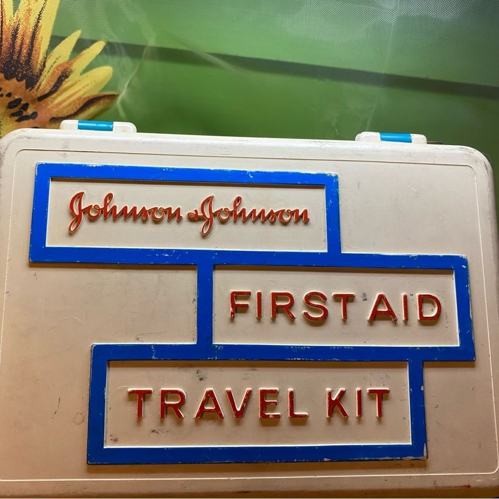 Vintage Johnson & Johnson First Aid Kit.
